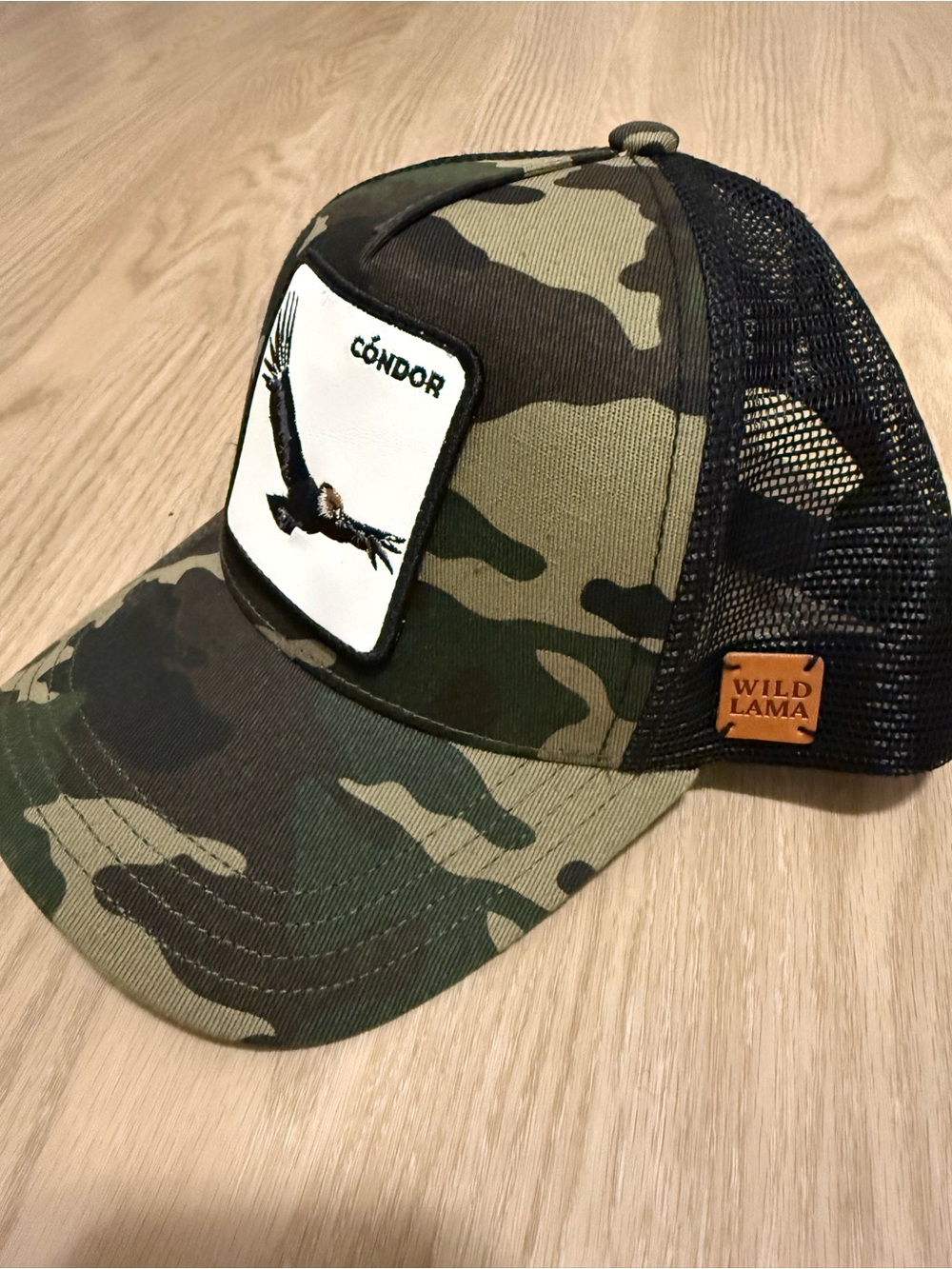 Camouflage Trucker Hat with Condor Patch - Green Camo